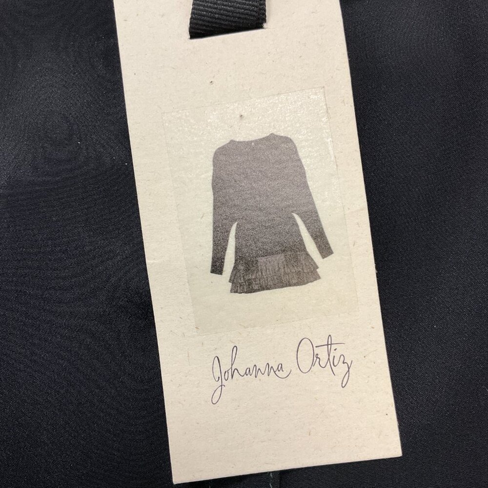 Johanna Ortiz Black Mojito Nights Embroidered Silk Raffia Mini Dress - Picture 5 of 5